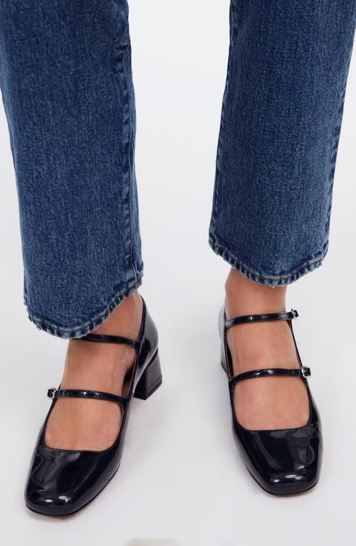 Shop Madewell The Nettie Mary Jane Pump In Deep Indigo