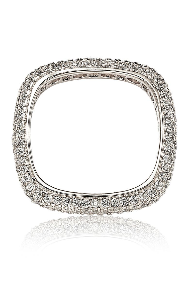 Pavé CZ Stackable Eternity Band Ring, Alternate, color, WHITE