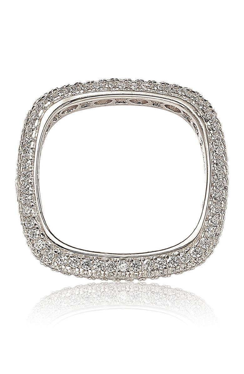 SUZY LEVIAN Pavé CZ Stackable Eternity Band Ring, Alternate, color, White
