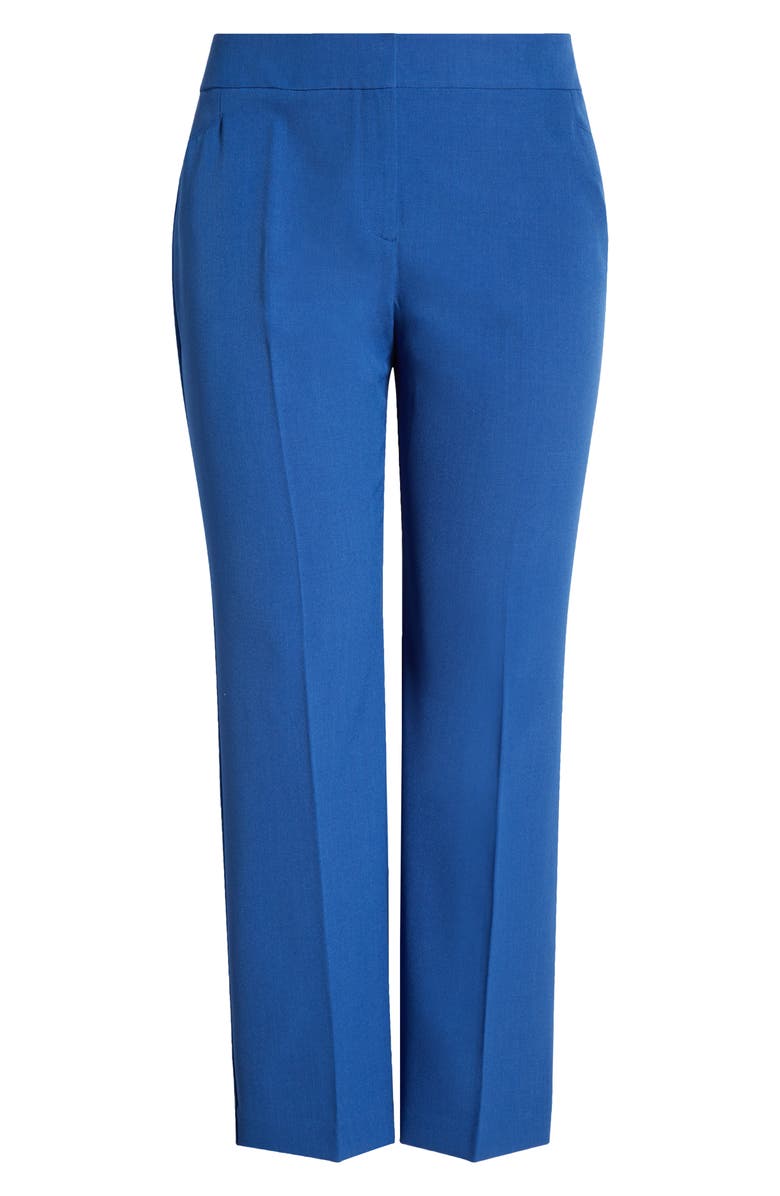 KASPER Flat Front Slim Pants, Alternate, color, Blue Night