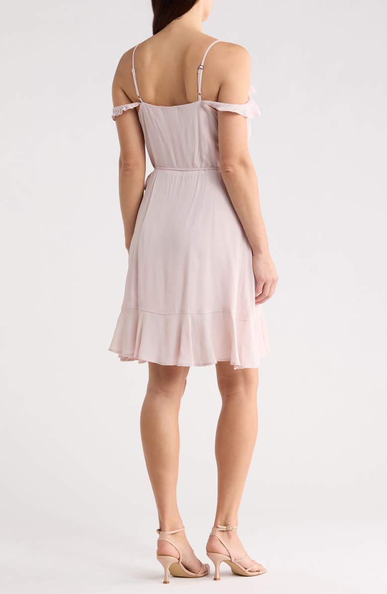 matty m. Ruffle Wrap Minidress, Alternate, color, Ballet