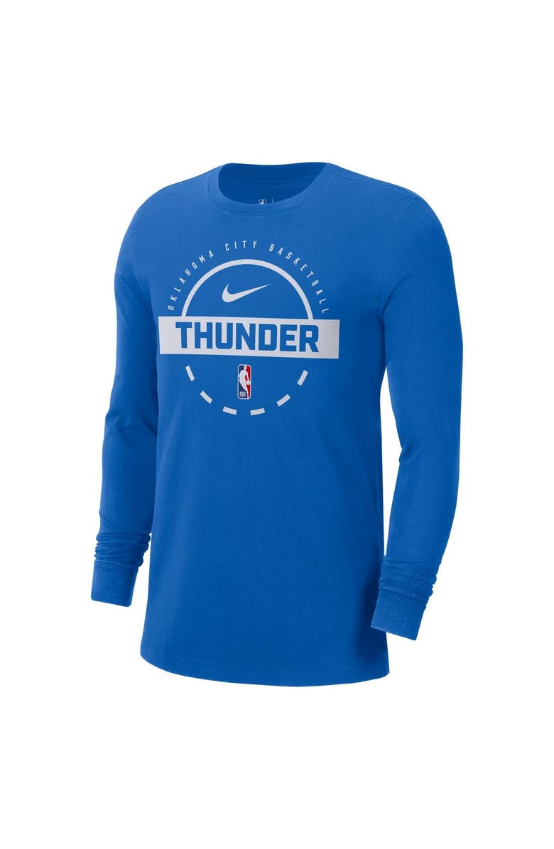 Nike Men's Nike Blue Oklahoma City Thunder Authentic Long Sleeve Practice T-Shirt, Alternate, color, Blue