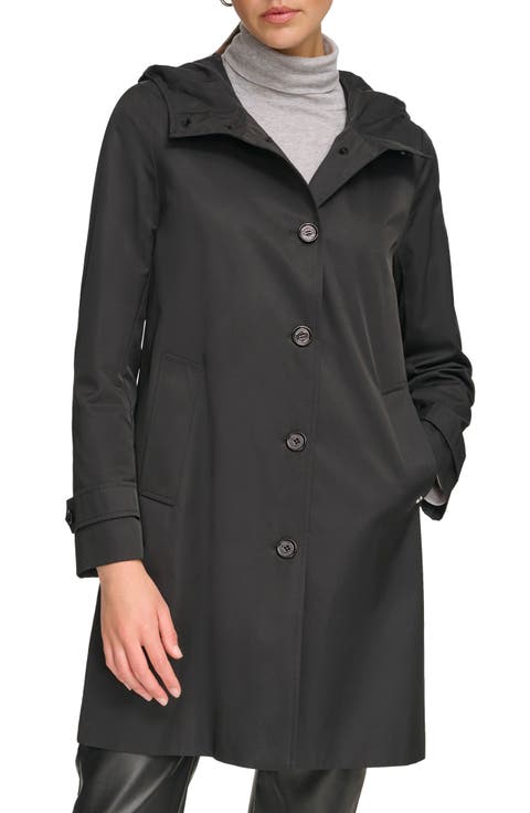 Water Resistant A-Line Trench Coat