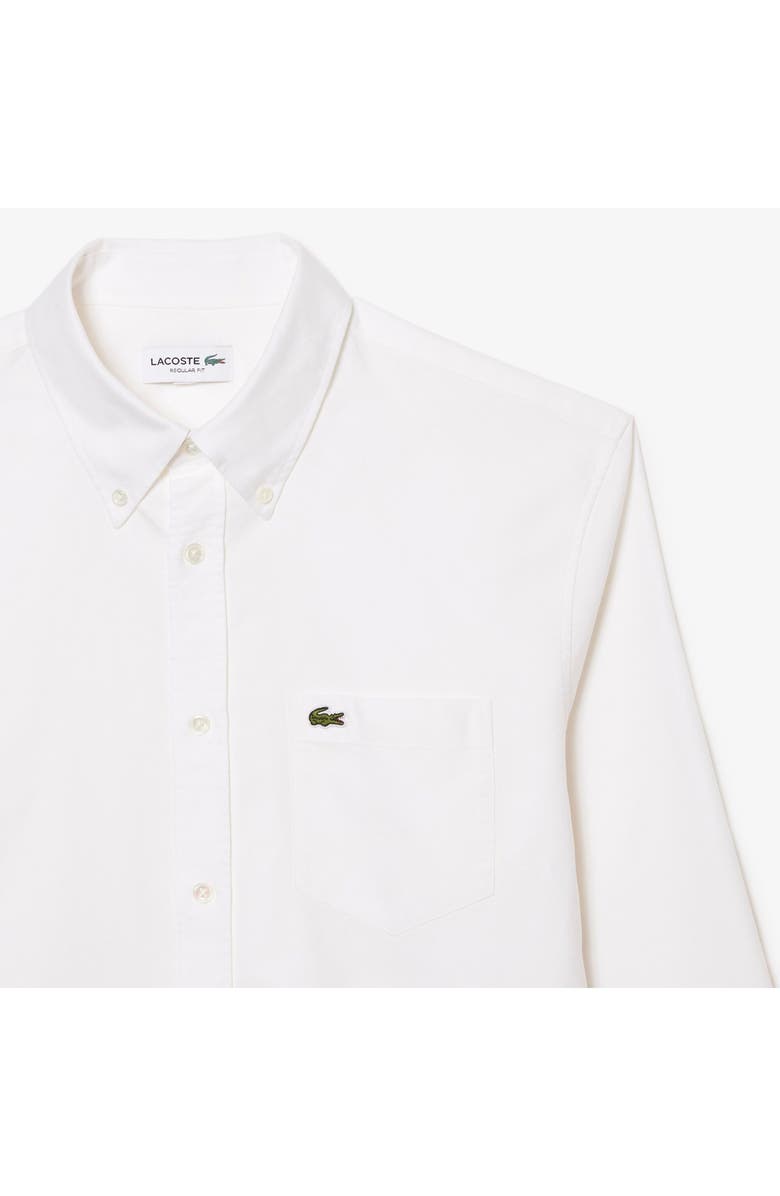Lacoste Regular Fit Oxford Button-Down Shirt, Alternate, color, White