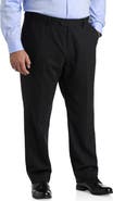 Oak Hill by DXL Big & Tall Perfect Fit Waist-Relaxer Flat-Front Suit Pants V2