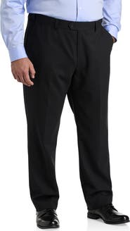 Oak Hill by DXL Big & Tall Perfect Fit Waist-Relaxer Flat-Front Suit Pants V2