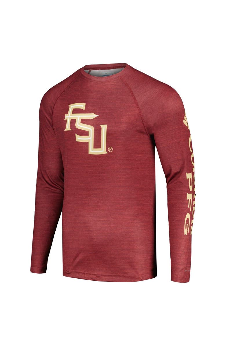 Columbia Men's Columbia  Garnet Florida State Seminoles PFG Terminal Tackle Omni-Shade Raglan Long Sleeve T-Shirt, Alternate, color, 