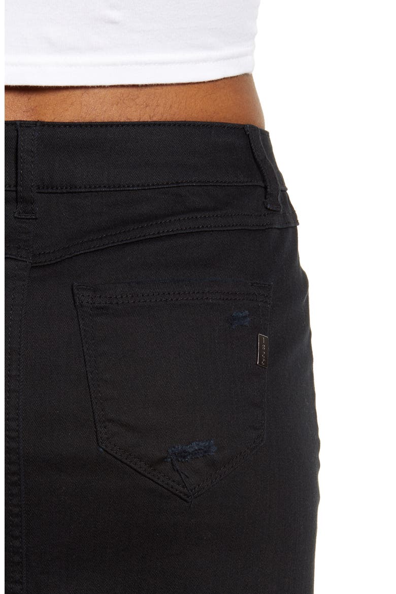 Distressed Denim Miniskirt, Alternate, color, DARIA