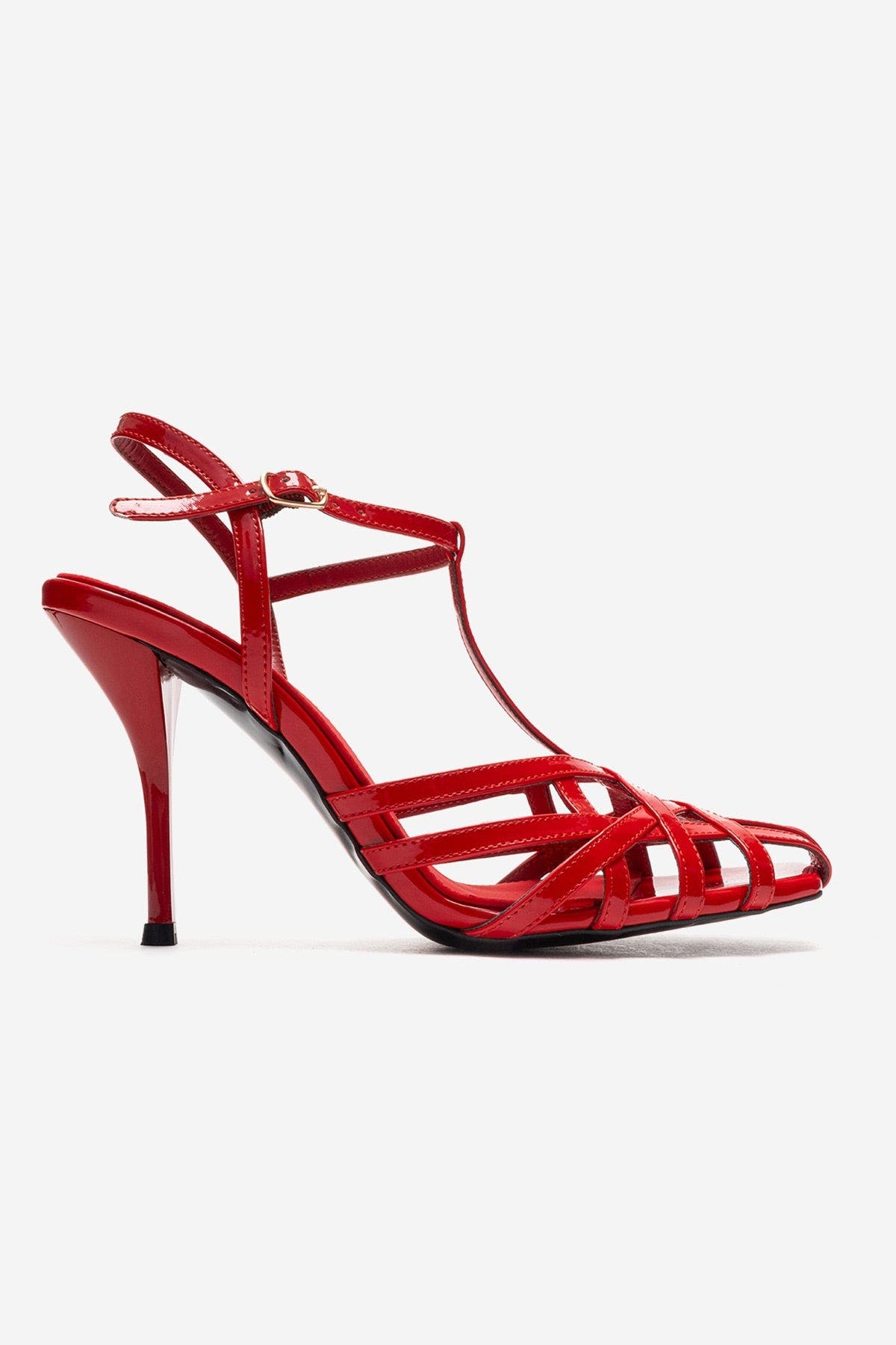 Allos Stiletto Sandal, Alternate, color, Red