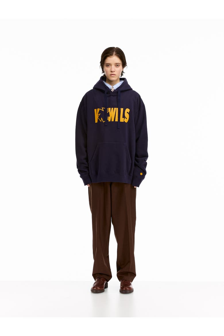 Icon Spell Out Hoodie, Alternate, color, Navy
