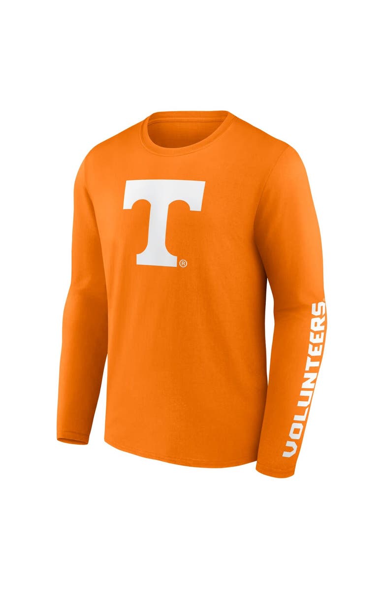 FANATICS Men's Fanatics Branded Tennessee Orange Tennessee Volunteers Double Time 2-Hit Long Sleeve T-Shirt, Alternate, color, Tennessee Orange