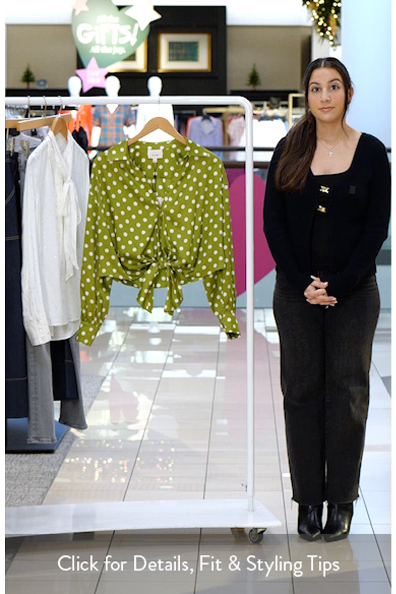 Camille Polka Dot Marianna Tie Front Top video