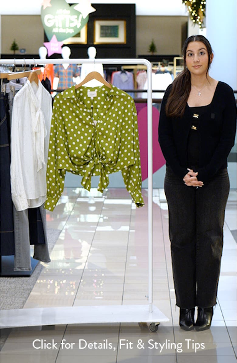 Camille Polka Dot Marianna Tie Front Top, sales video thumbnail