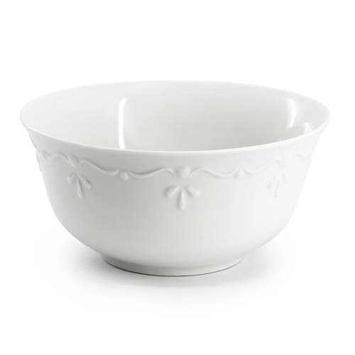 Elama Henryi 16 Piece Porcelain Dinnerware Set In White