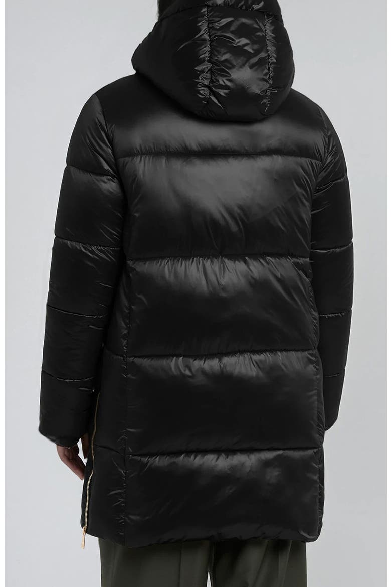 Alicia Water Resistant Hooded Parka Puffer Jacket, Alternate, color, BLACK