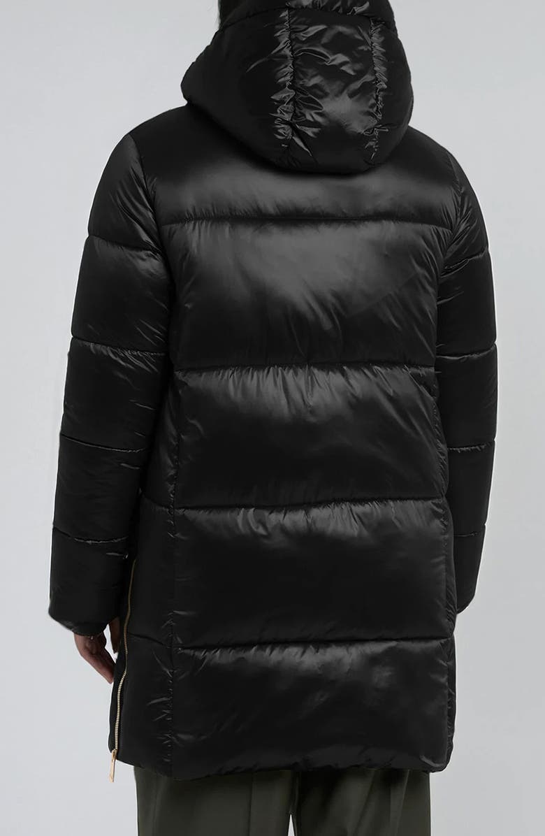 Noize Alicia Water Resistant Hooded Parka Puffer Jacket, Alternate, color, Black