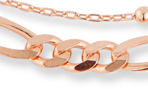 Chloe & Madison Chloe And Madison Double Layer Chain Anklet In Gold
