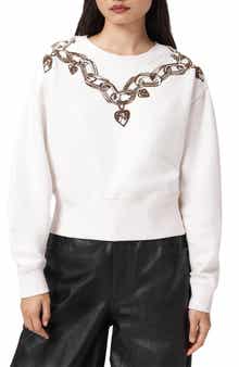 AllSaints Drip Separo Locket Graphic Cotton Blend Sweatshirt