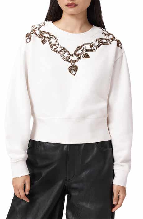 AllSaints Drip Separo Locket Graphic Cotton Blend Sweatshirt