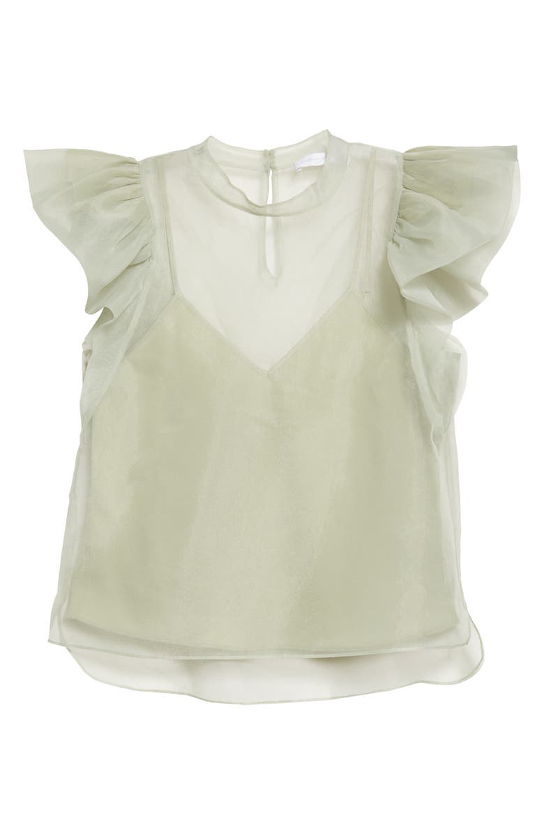 Simkhai Jonathan Simkhai Women's Corina Recycled Organza Blouse, Alternate, color,