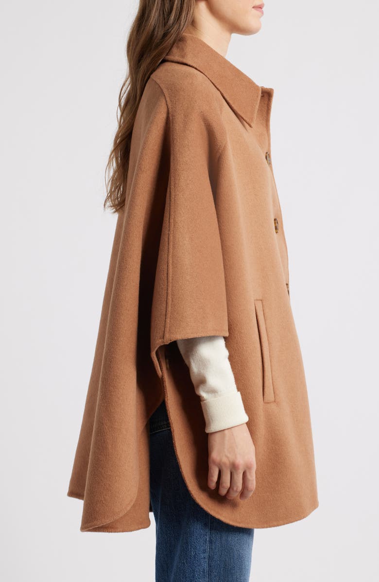Marine Layer Colette Drape Wool Blend Coat, Alternate, color, Camel