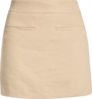 Veronica Beard Alvara Linen Blend Miniskort