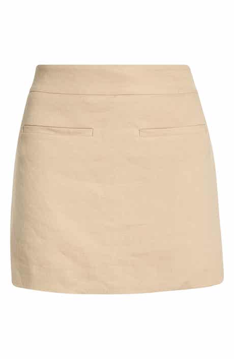 Veronica Beard Alvara Linen Blend Miniskort