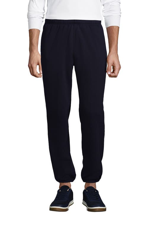 Lands' End Serious Sweats High Pile Lined Pant In Blue