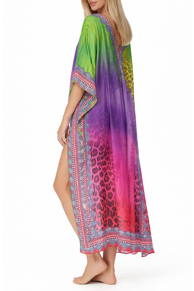 Ombré Mixed Print Longline Duster, Alternate, color, PINK
