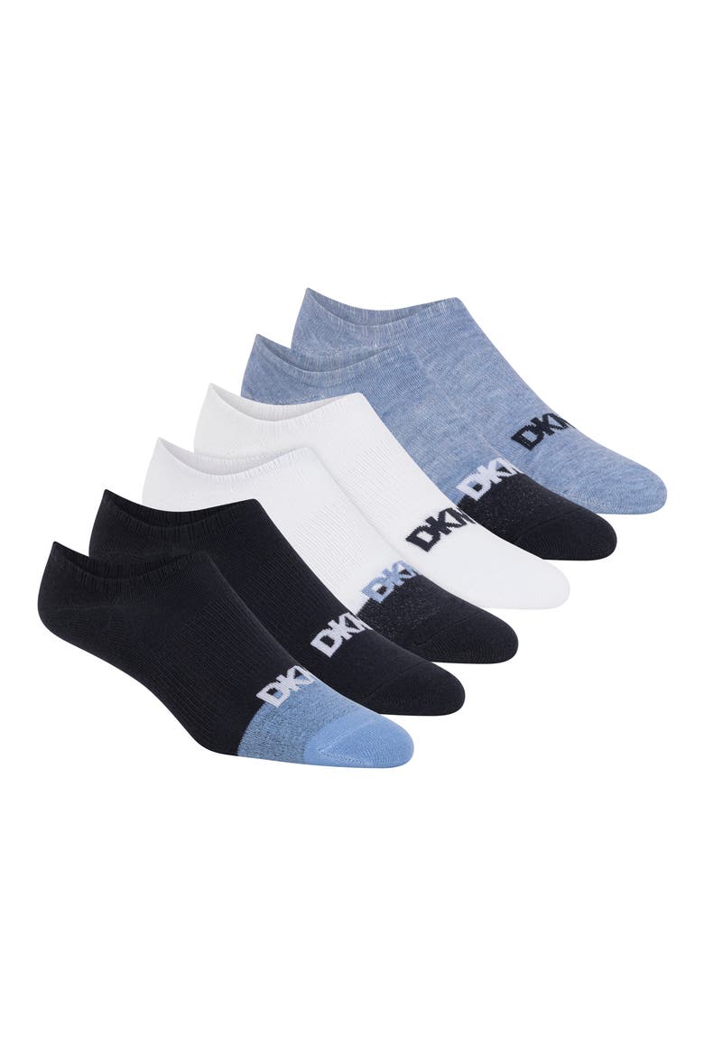 6-Pack Liner Socks, Main, color, BLUE