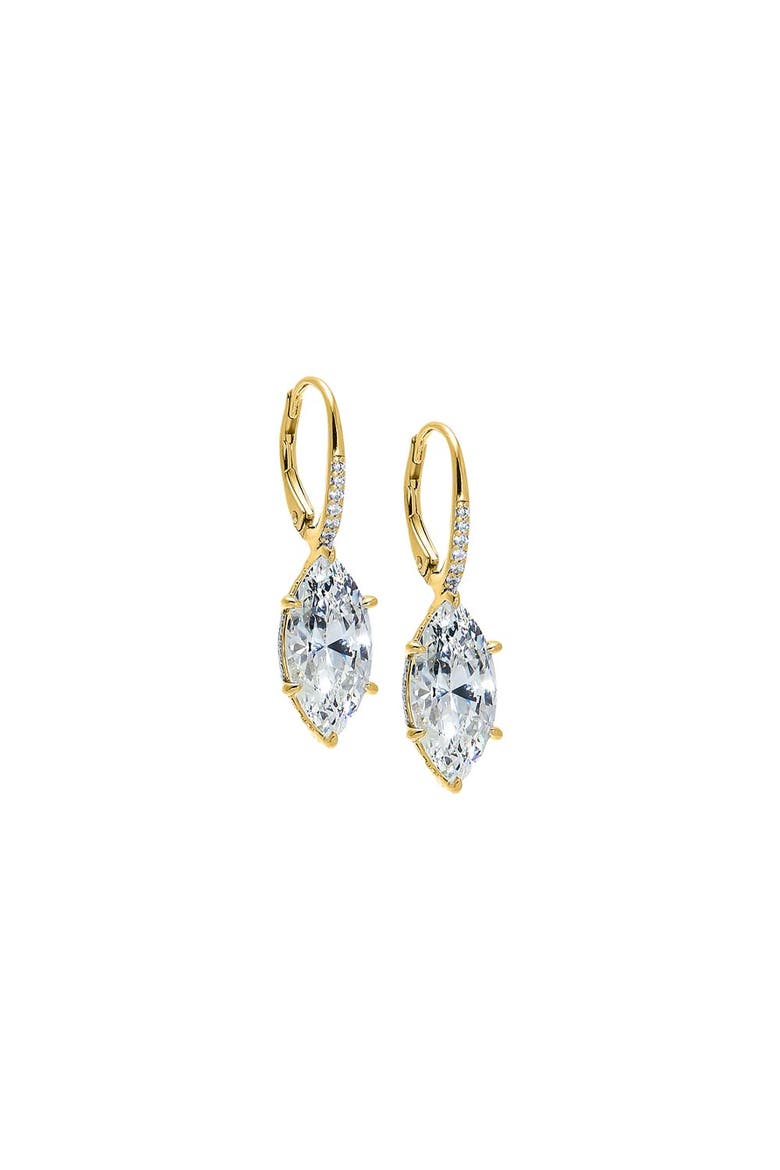 Dangling Marquise Drop Huggie Earring, Main, color, Gold
