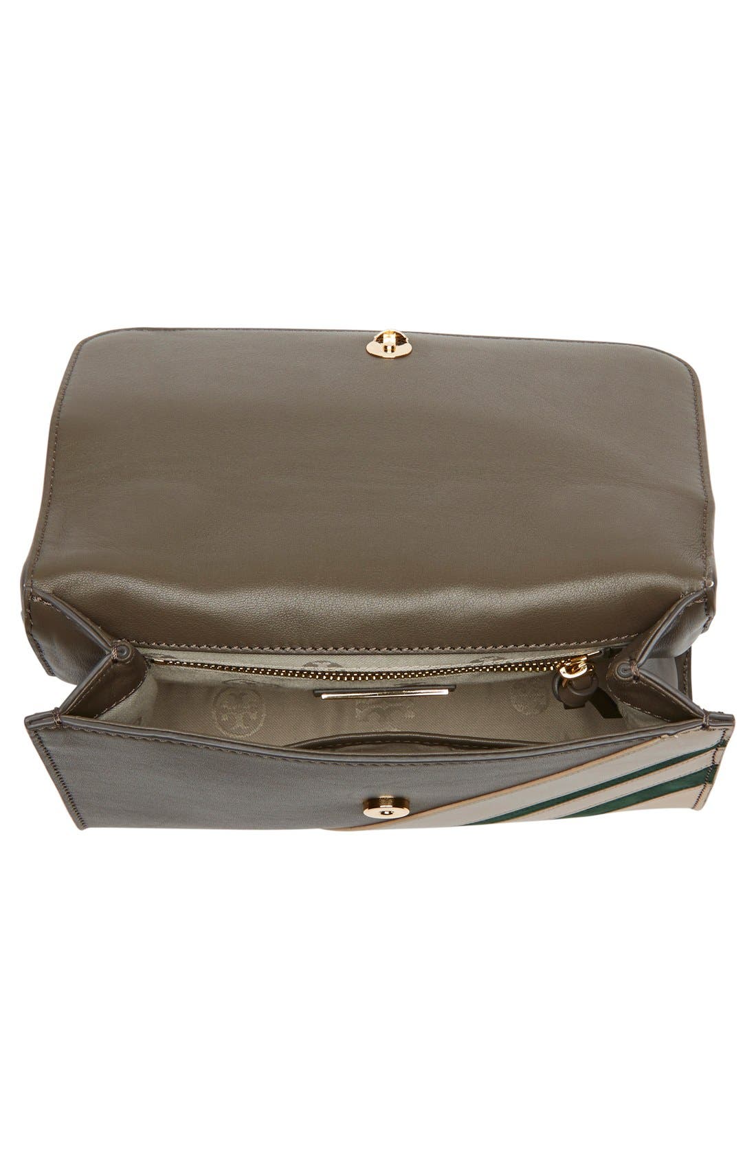 Tory Burch 'Fleming Stripe' Convertible Crossbody Bag, Alternate, color, 