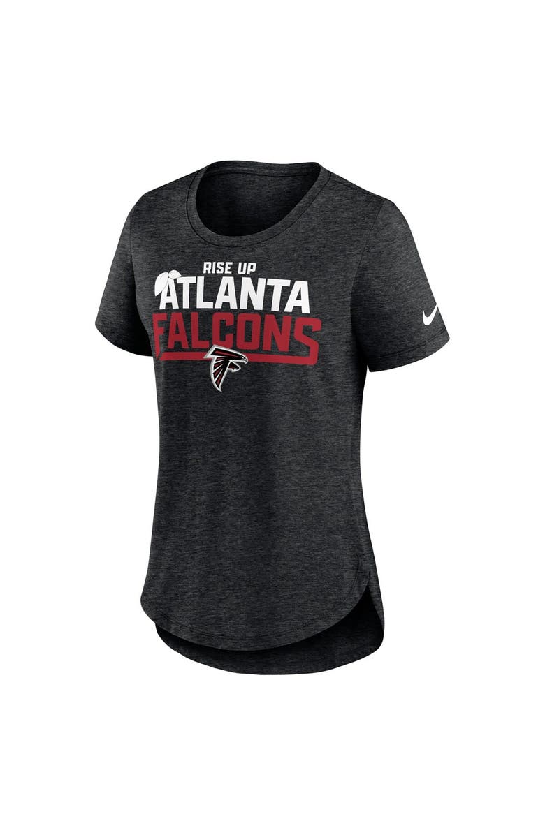 Nike Women's Nike Heather Black Atlanta Falcons Local Fashion Tri-Blend T-Shirt, Alternate, color, Heather Black