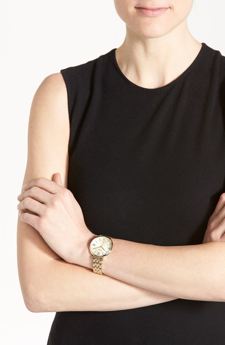 Fossil 'Jacqueline' Round Bracelet Watch, 36mm, Alternate, color, 