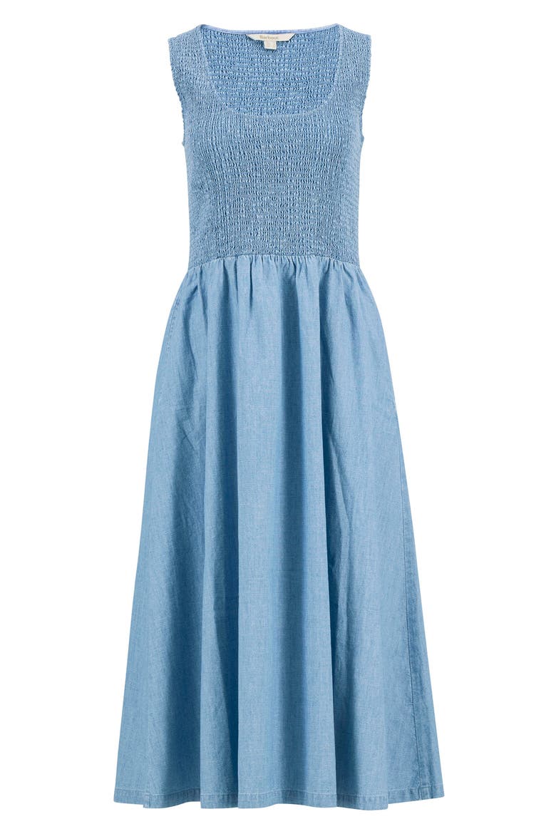Josie Sleeveless Chambray Midi Dress, Alternate, color, CHAMBRAY