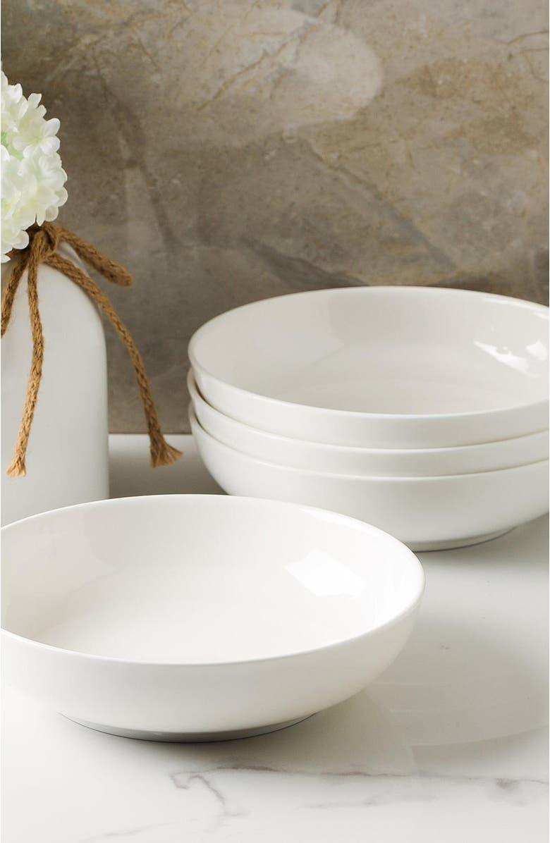 Stone Lain Gabrielle Bone China 12-Piece Dinnerware Set, Alternate, color, White