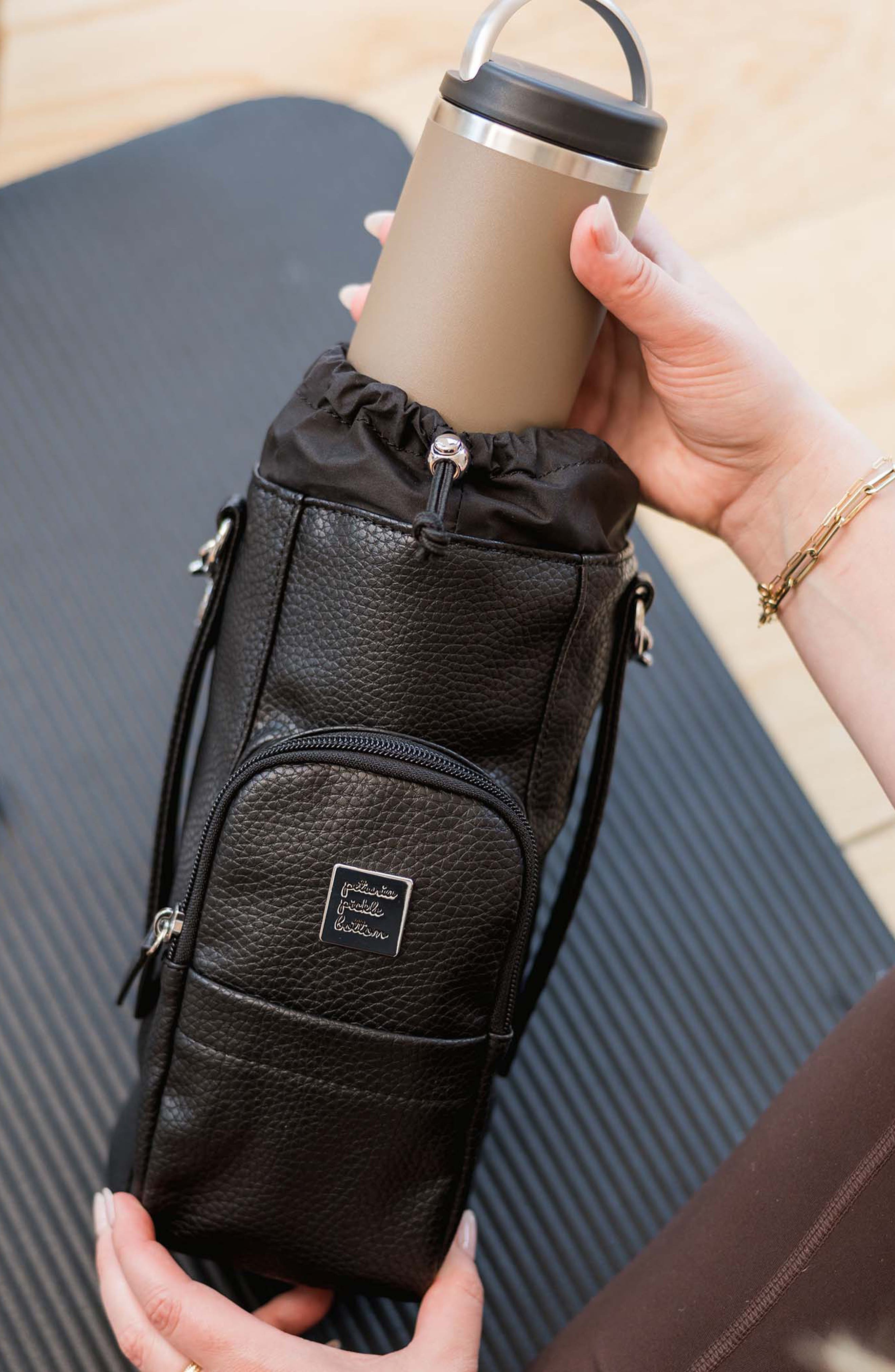 Petunia Pickle Bottom Viva Water Bottle Crossbody Bag, Alternate, color, Ebony