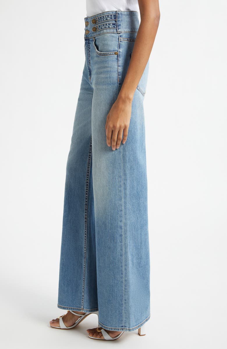 Ramy Brook Liv High Waist Wide Leg Jeans, Alternate, color, Light Wash