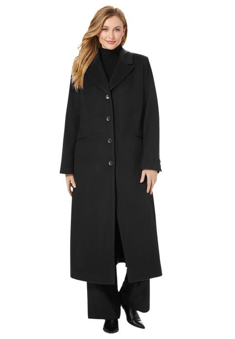 Full Length Wool Blend Coat
