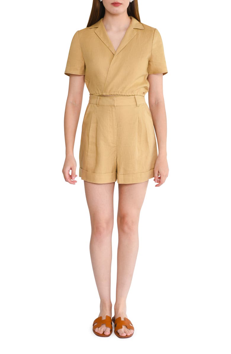 WAYF On the Road Linen Shorts, Alternate, color, 