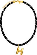 Petit Moments Bubble Initial Pendant Cord Necklace