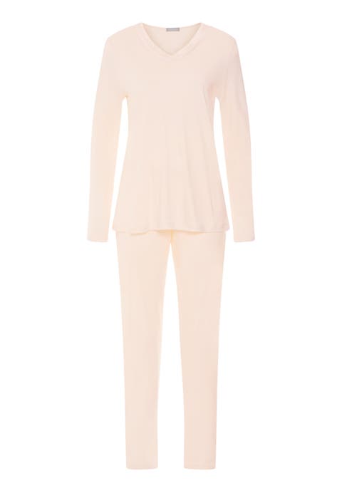 Tyra Cotton and Tencel V-Neck Pajama Set