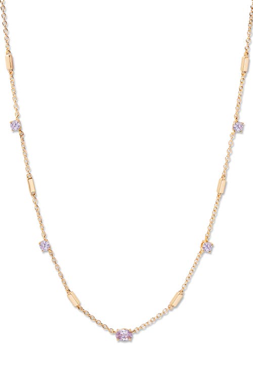Brook & York Brook And York Brenna Birthstone Station Necklace In Gold June