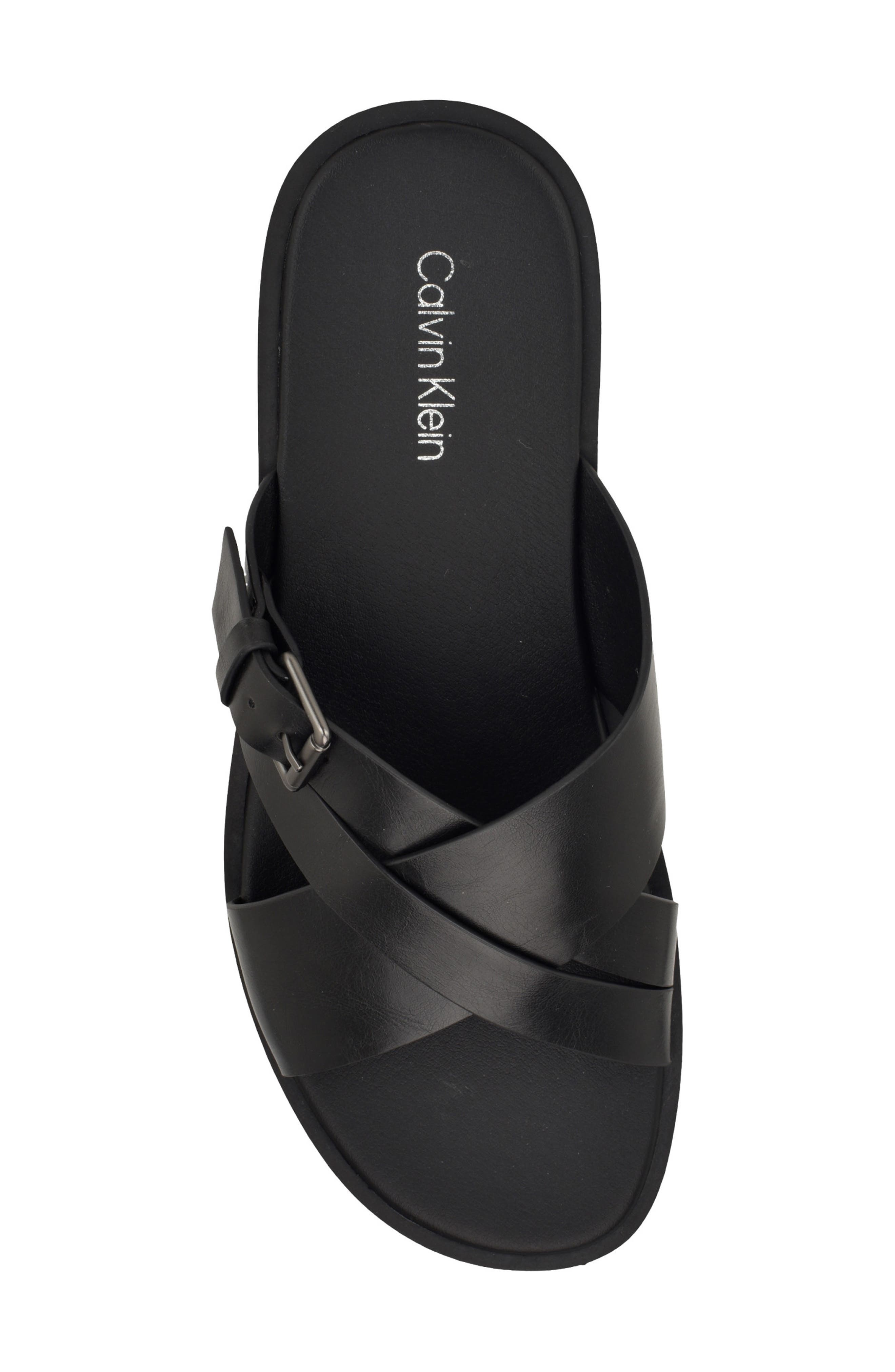 Calvin Klein Elon Slide Sandal, Alternate, color, Black