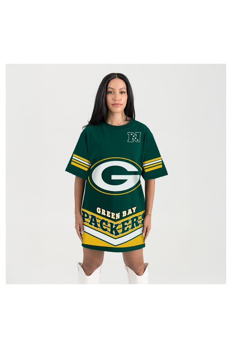 Women's Gameday Couture Green Green Bay Packers Perfect Score Vintage T-Shirt Dress, Main, color, Green