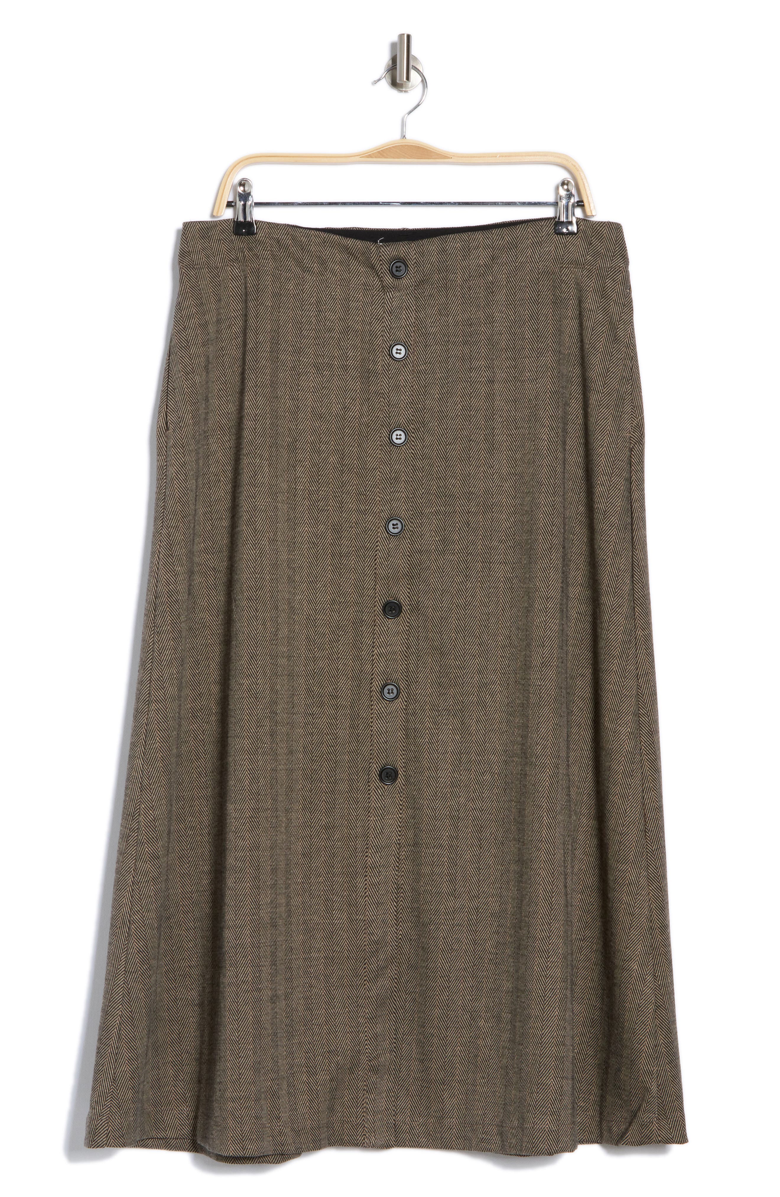 Front Button Boot Skirt
