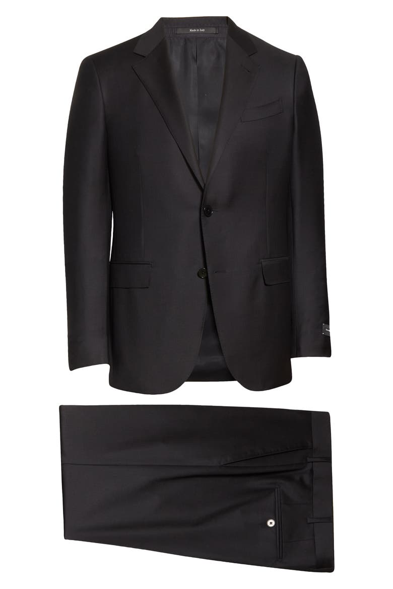 Trofeo™ Classic Fit Black Wool Suit, Alternate, color, BLK SLD