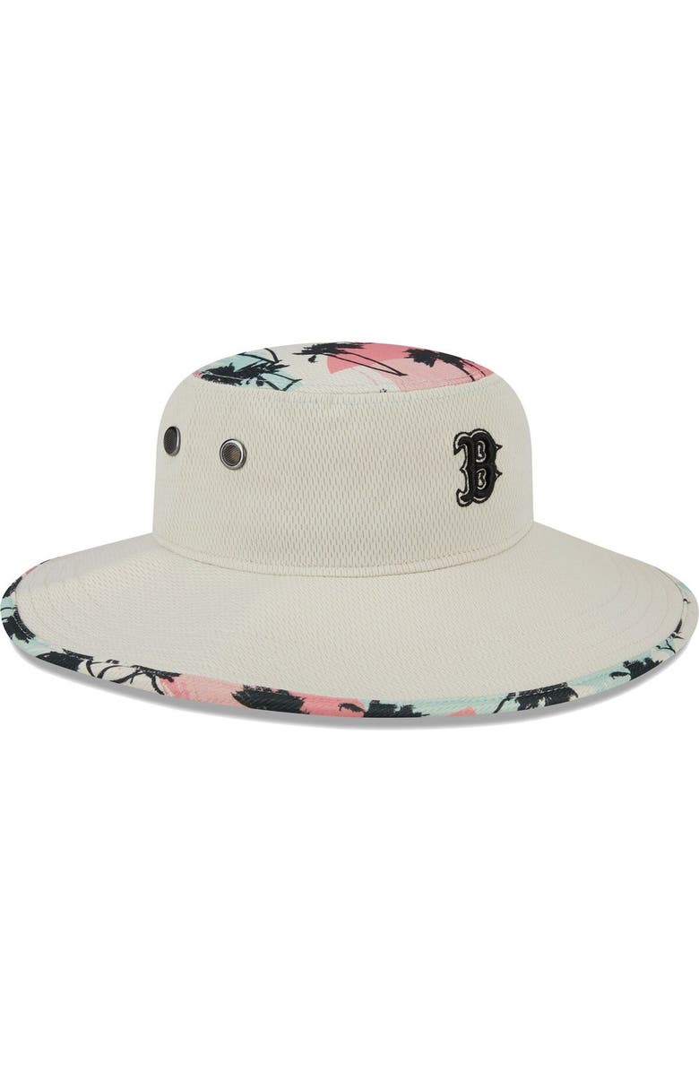 New Era Men's New Era Natural Boston Red Sox Retro Beachin' Bucket Hat, Alternate, color, Natural