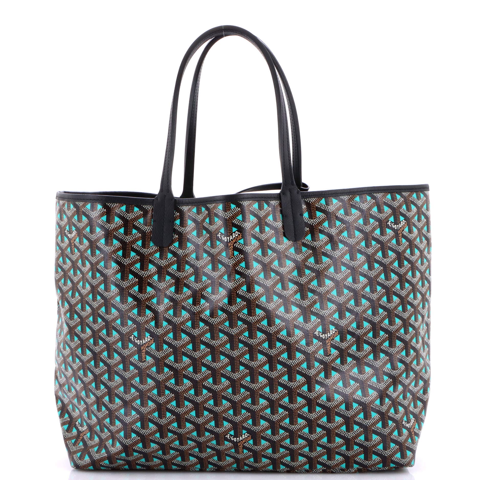 Pre-Owned Goyard Saint Louis Tote Claire Voie Coated Canvas PM, Main, color, Green