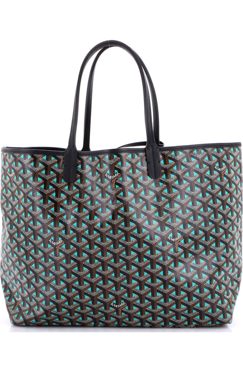 Pre-Owned Goyard Saint Louis Tote Claire Voie Coated Canvas PM, Main, color, Green